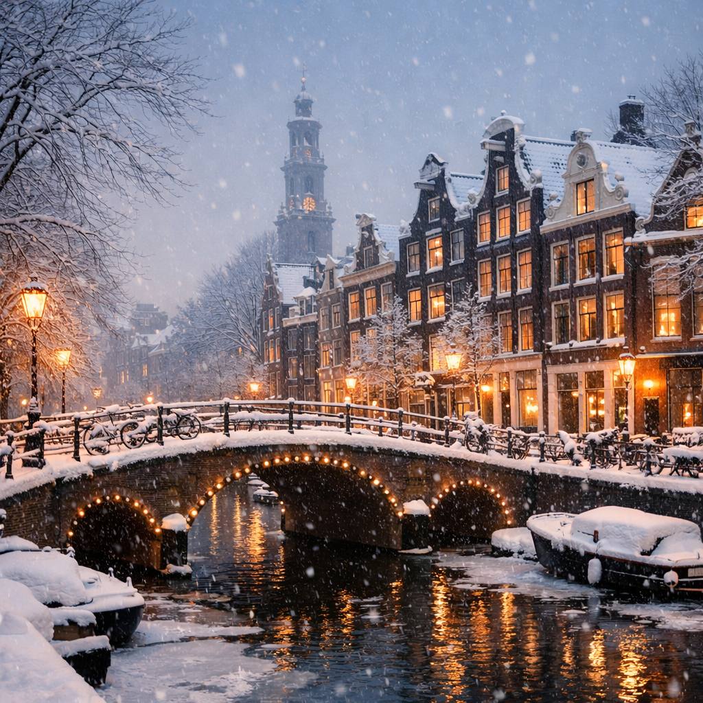 Snow in Amsterdam