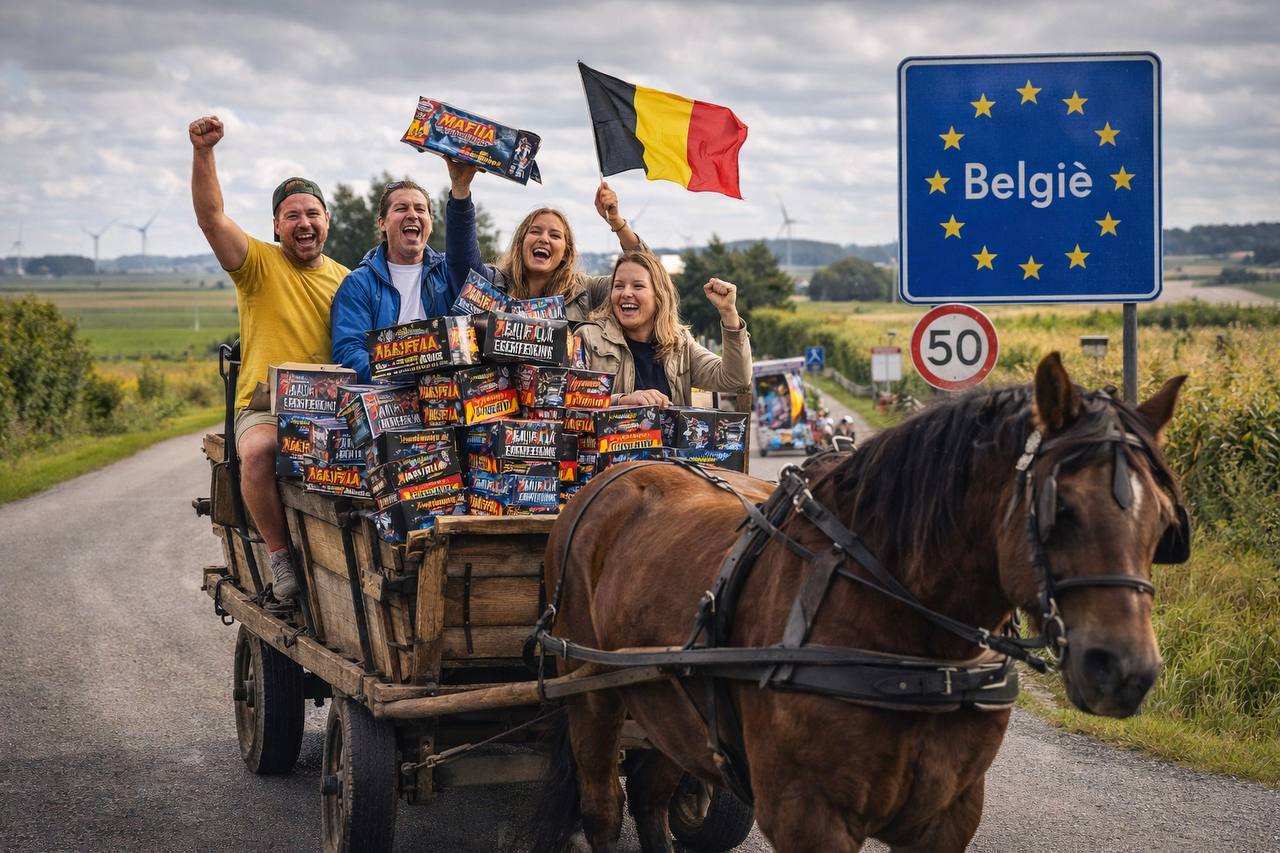 Bringing fireworks from Belgium