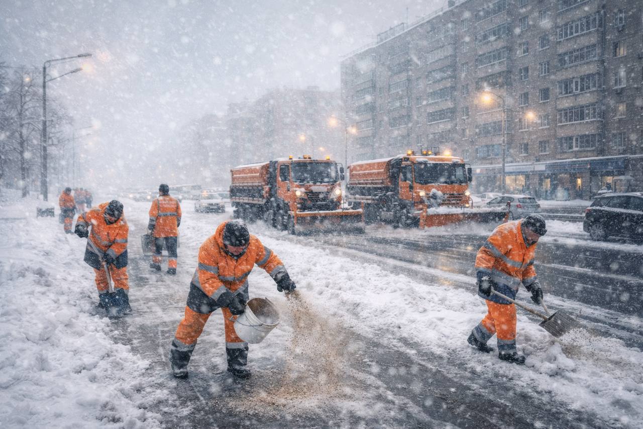Belarus snow cleaning